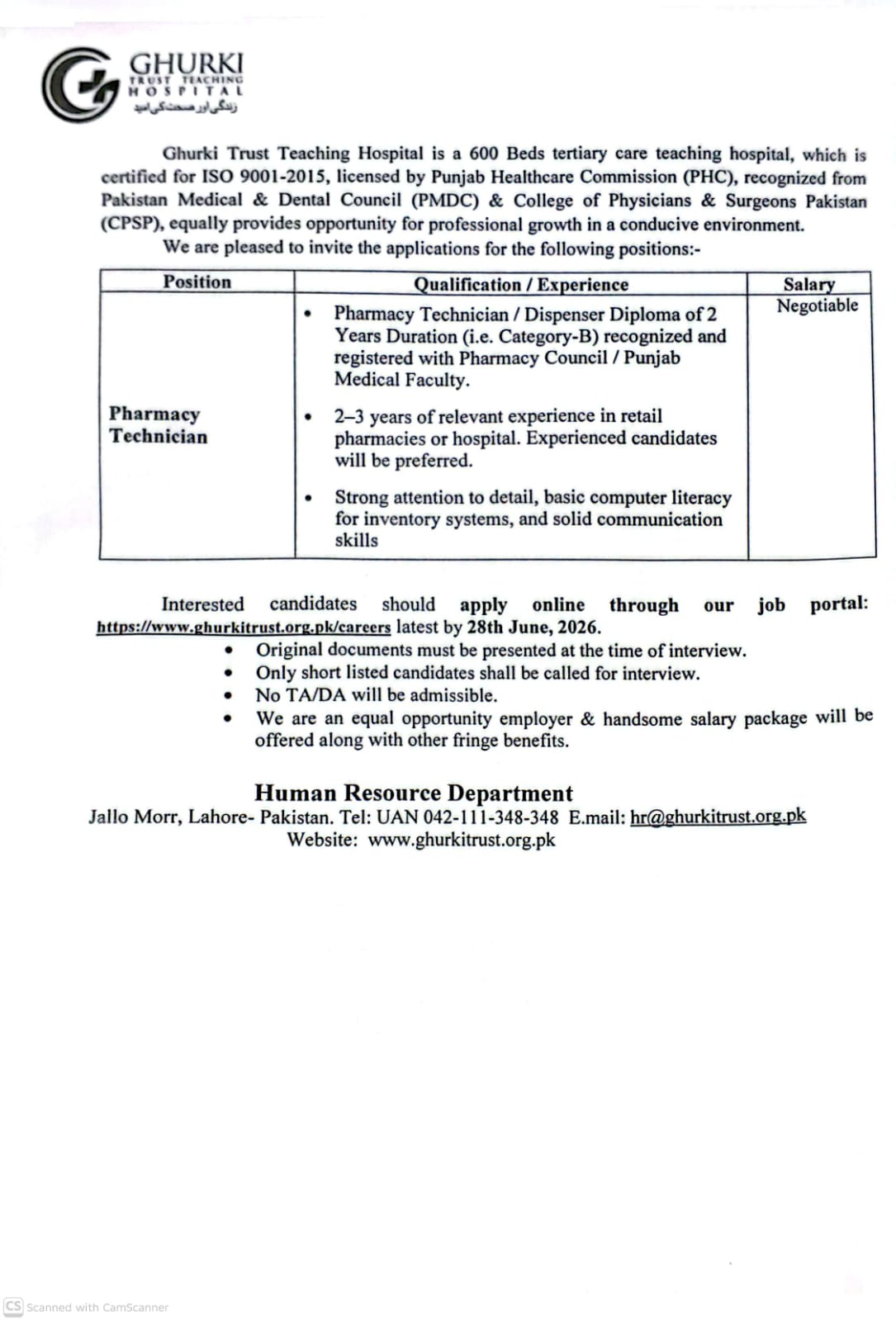 Pharmacy Technician